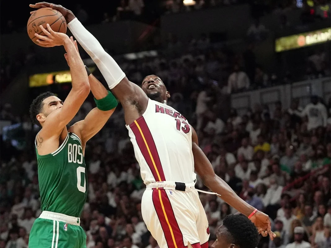 Jayson Tatum Bam Adebayo Boston Celtics-Heat-Game-1-2022-playoffs-copy