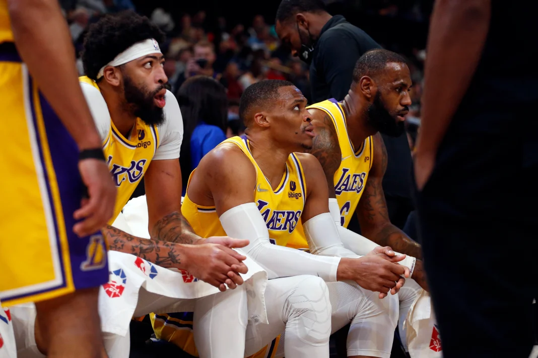 Los Angeles Lakers Anthony Davis LeBron James Russell Westbrook