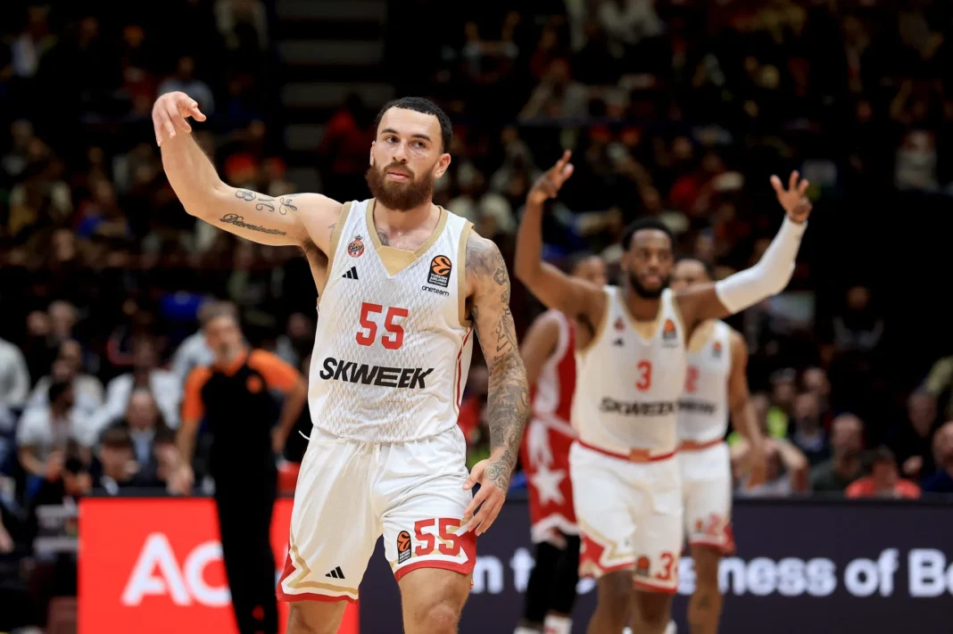 AS Monaco superstar Mike James became EuroLeague all-time leading scorer in AS Monaco's victory over Crvena Zvezda on March, 7, 2024 - Photo: EuroLeague Basketball