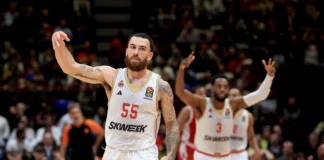AS Monaco superstar Mike James became EuroLeague all-time leading scorer in AS Monaco's victory over Crvena Zvezda on March, 7, 2024 - Photo: EuroLeague Basketball