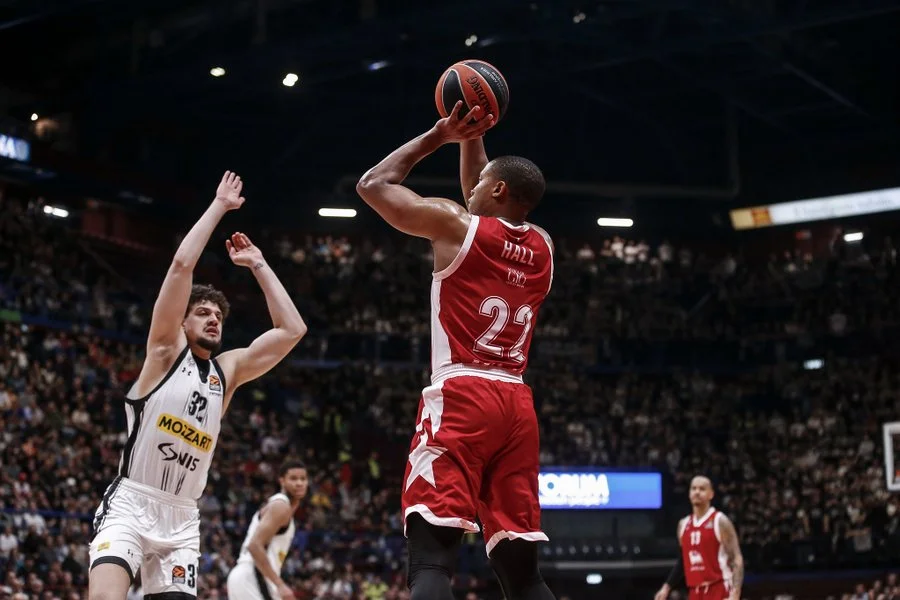 Devon Hall was among Milan's top performers in the big EuroLeague round 28 win against Partizan Belgrade on March, 8, 2024 - Photo: Olimpia Milano/X (former Twitter)