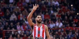 Naz Mitrou-Long (shoulder injury) is questionable to play for Olympiacos vs Virtus Bologna